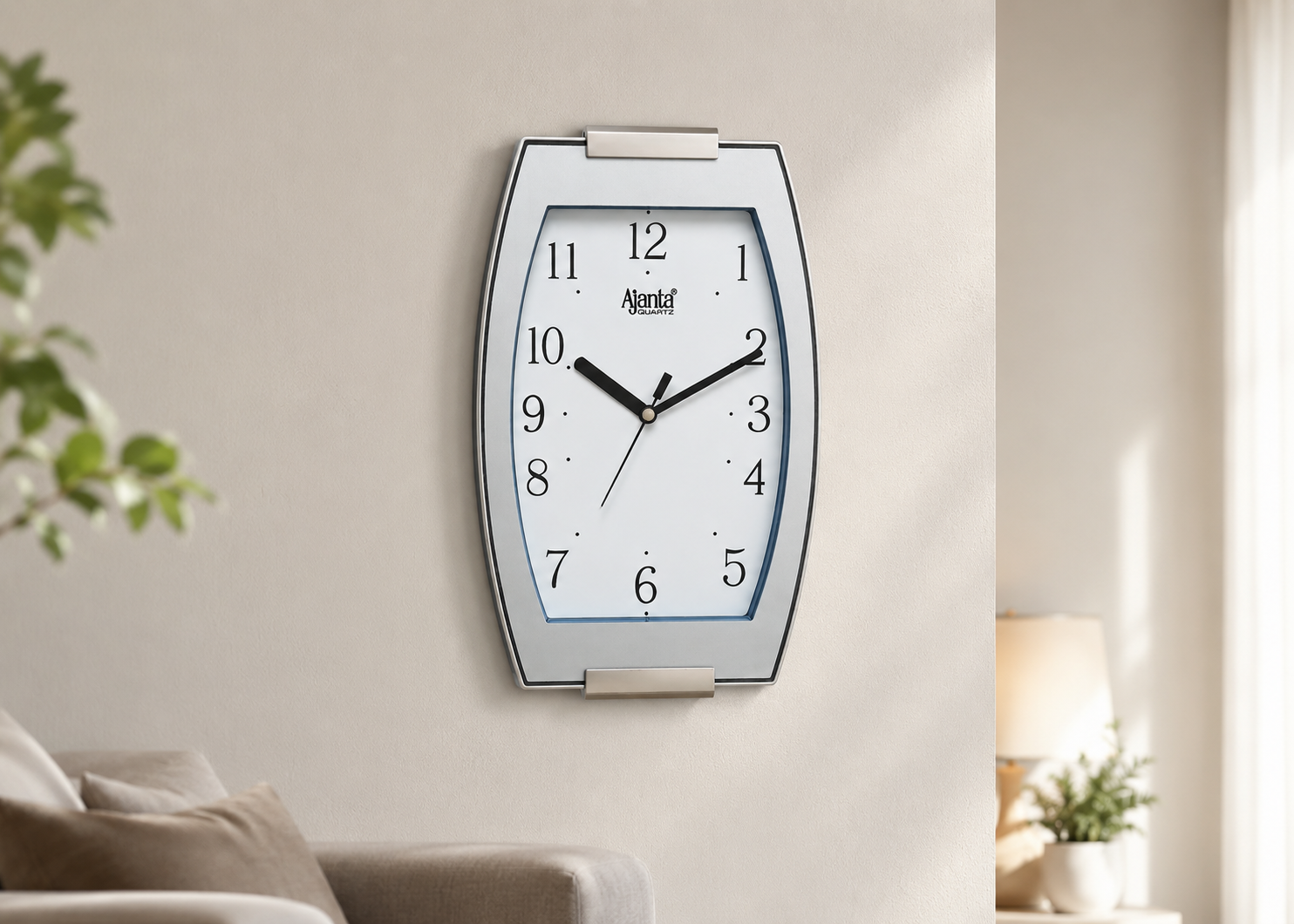 Ajanta 1337 Designer Wall Clock 11 Inch Silver Finish with 1 Year Warranty 4