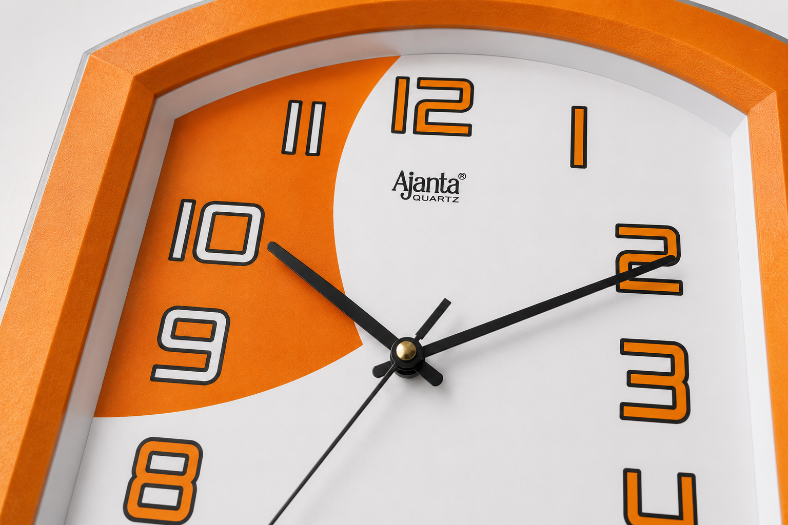 Ajanta 1997 Orange Fancy Wall Clock – Office, Hotel, Home Use 3