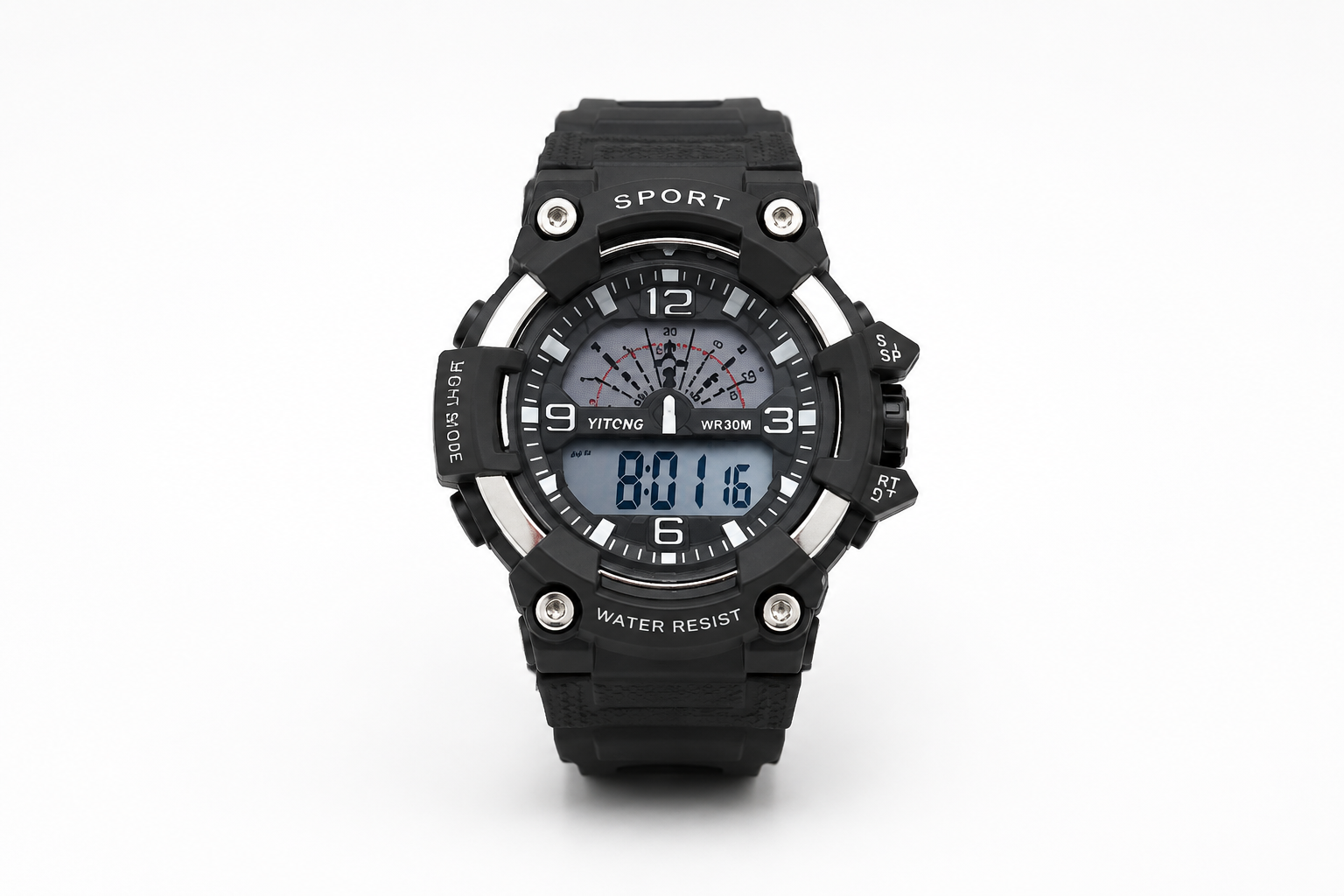 Water Resistant Digital Sports Watch for Men Black Outdoor Style Watch 4
